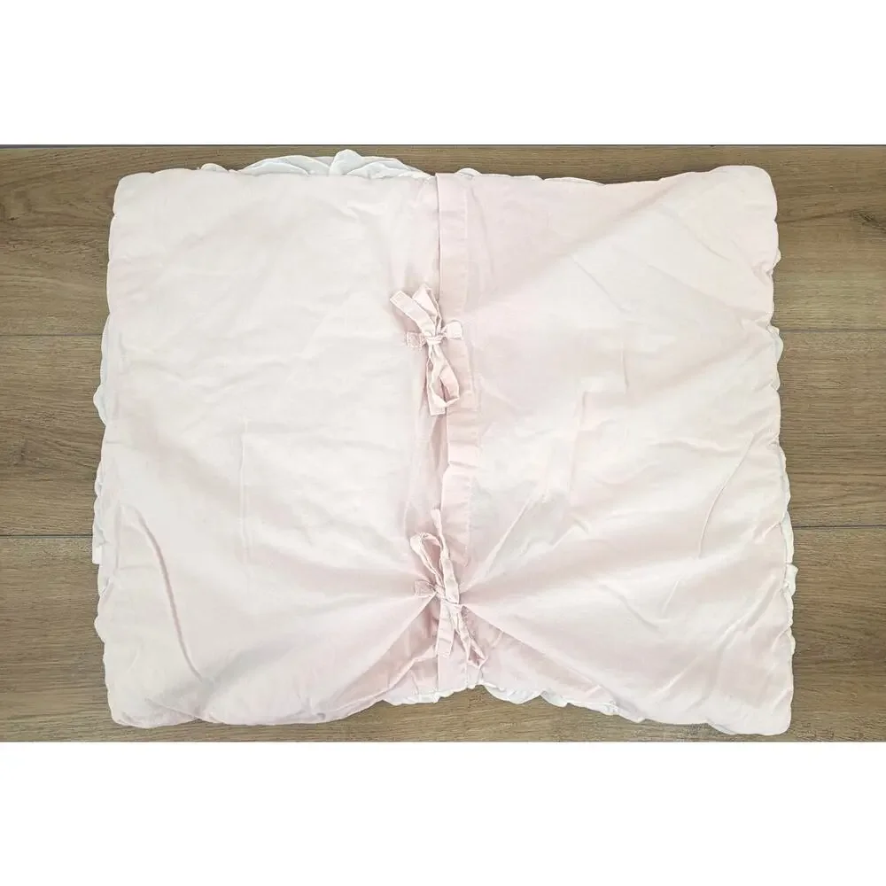 Pottery Barn Kids x Monique Lhuillier Velvet Pintuck Pillow Shams Blush Set of 2